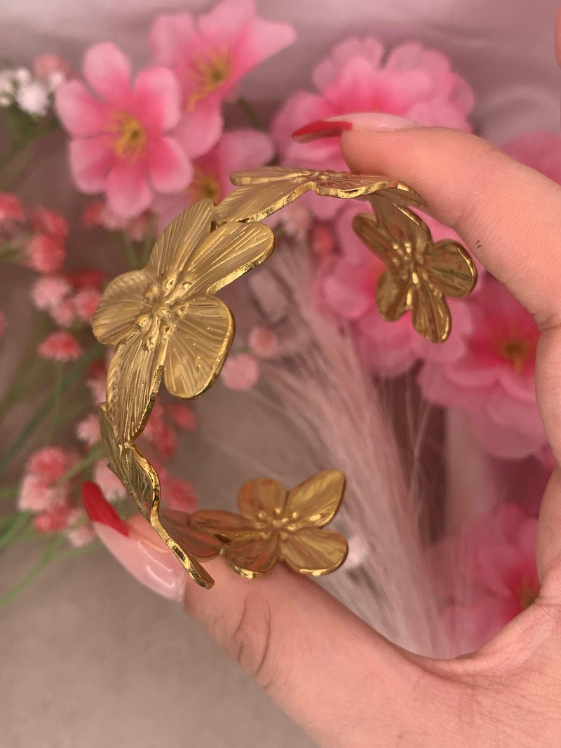 Bracciale orchidea big acciaio