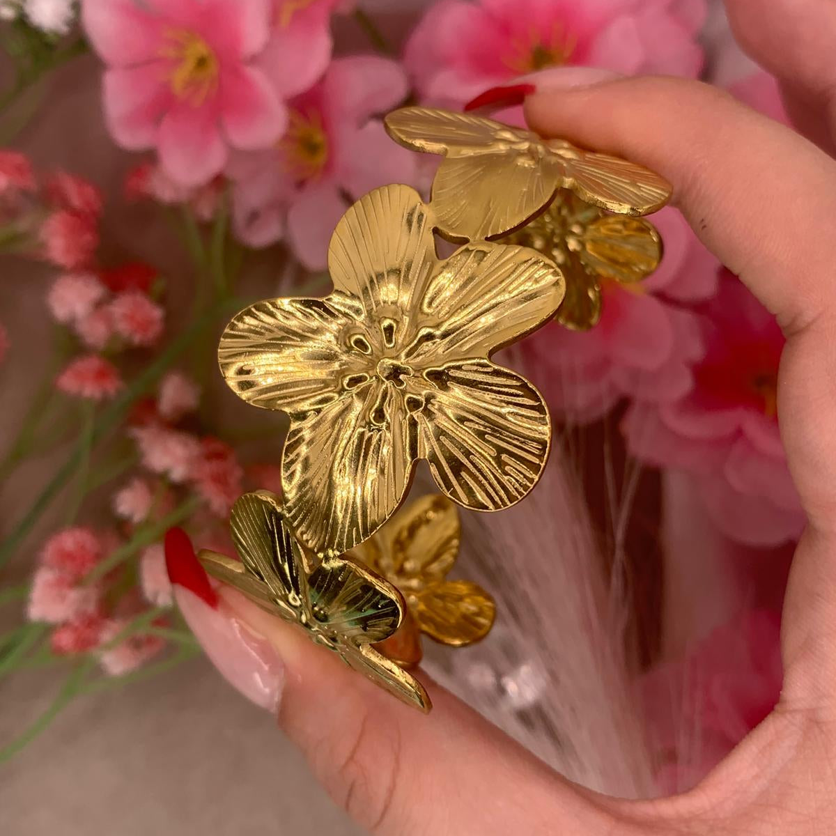 Bracciale orchidea big acciaio