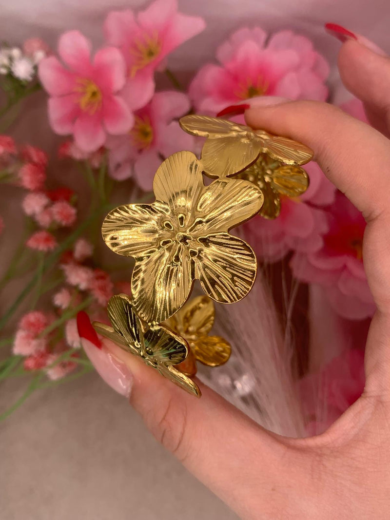 Bracciale orchidea big acciaio