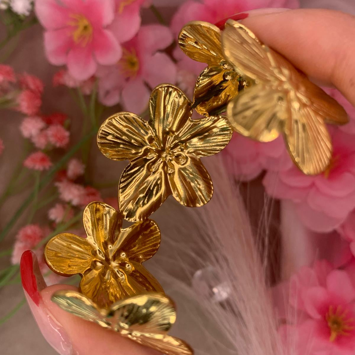 Bracciale orchidea big acciaio