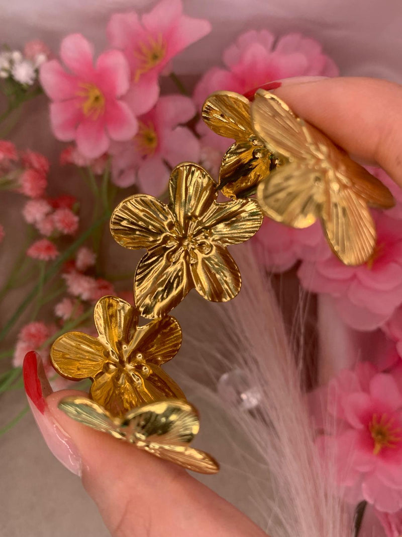 Bracciale orchidea big acciaio