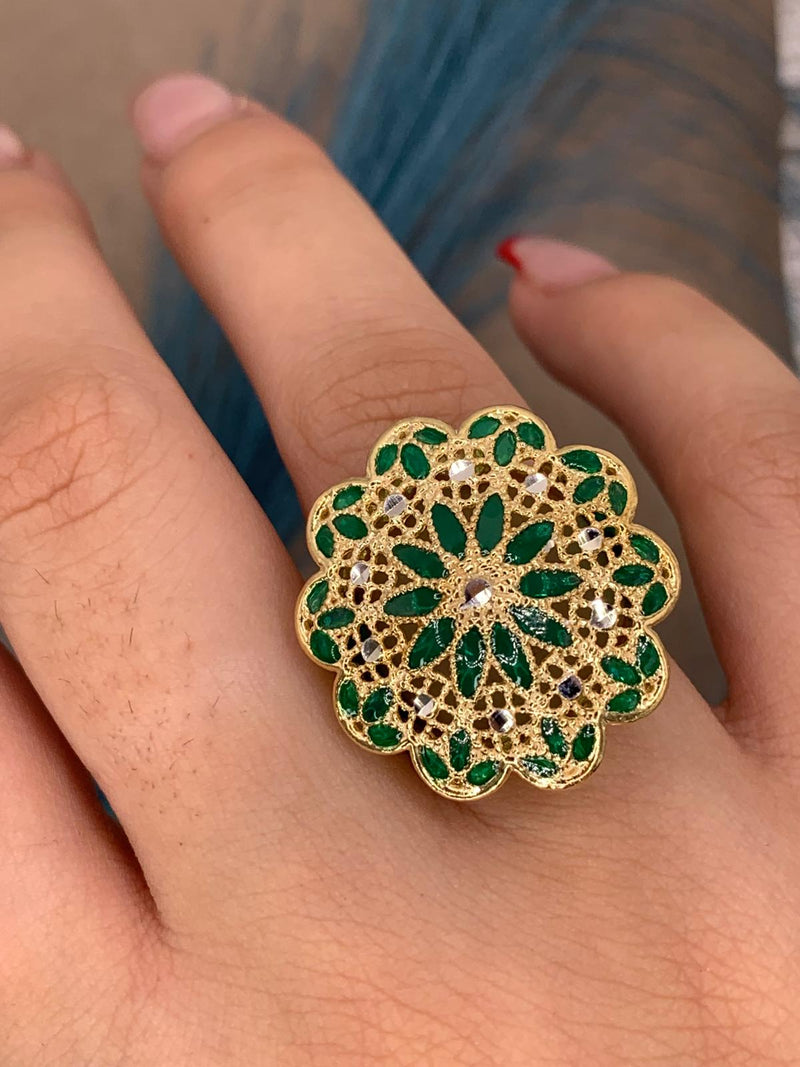 Anello filigrana green