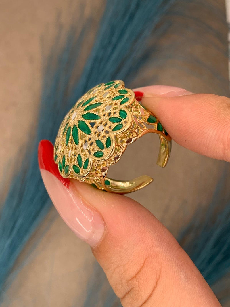 Anello filigrana green