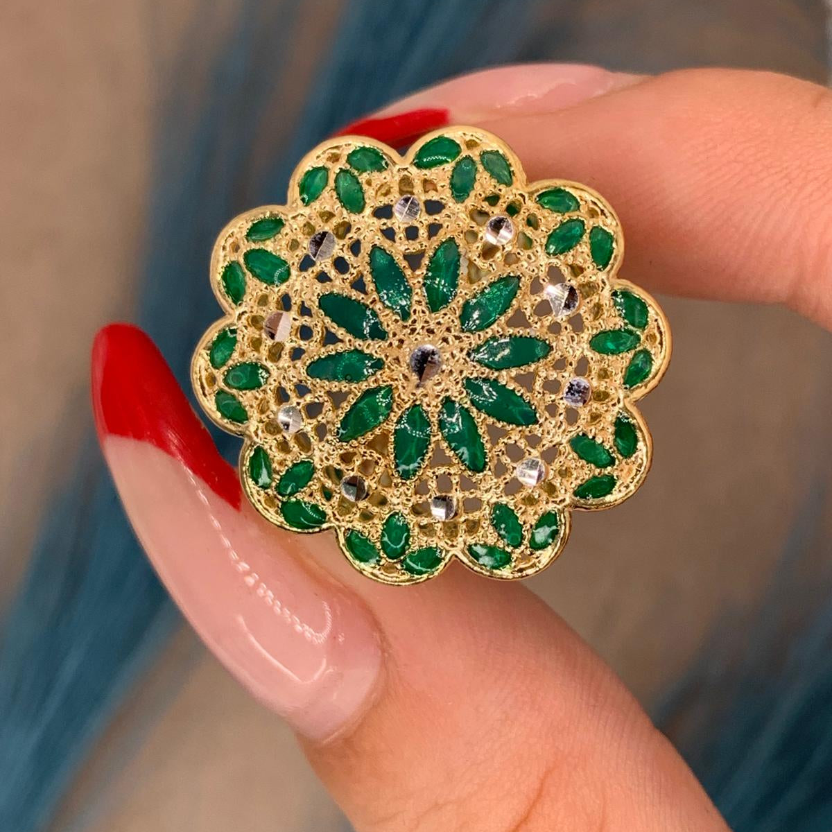 Anello filigrana green