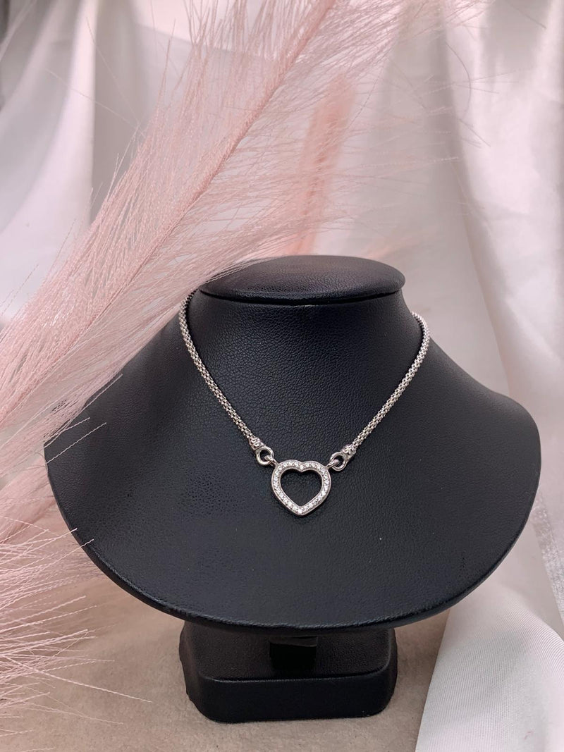 Collana cuore filo doppio