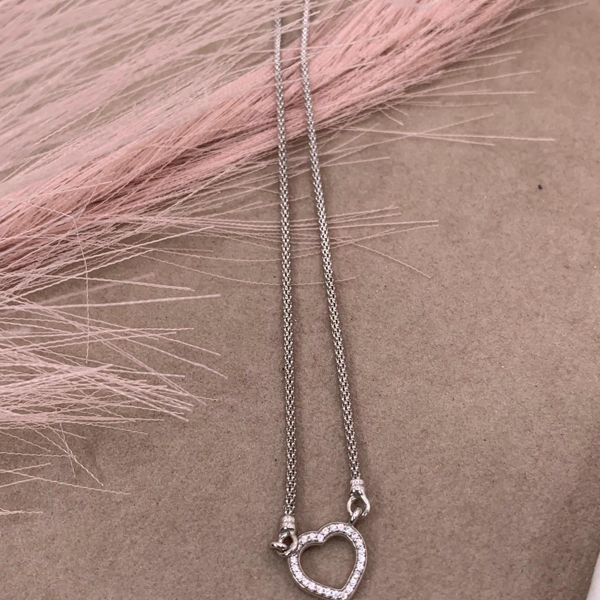Collana cuore filo doppio