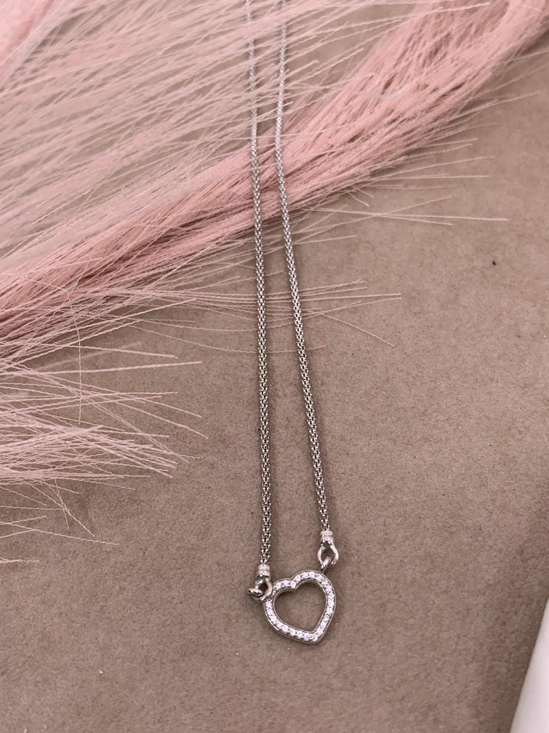 Collana cuore filo doppio