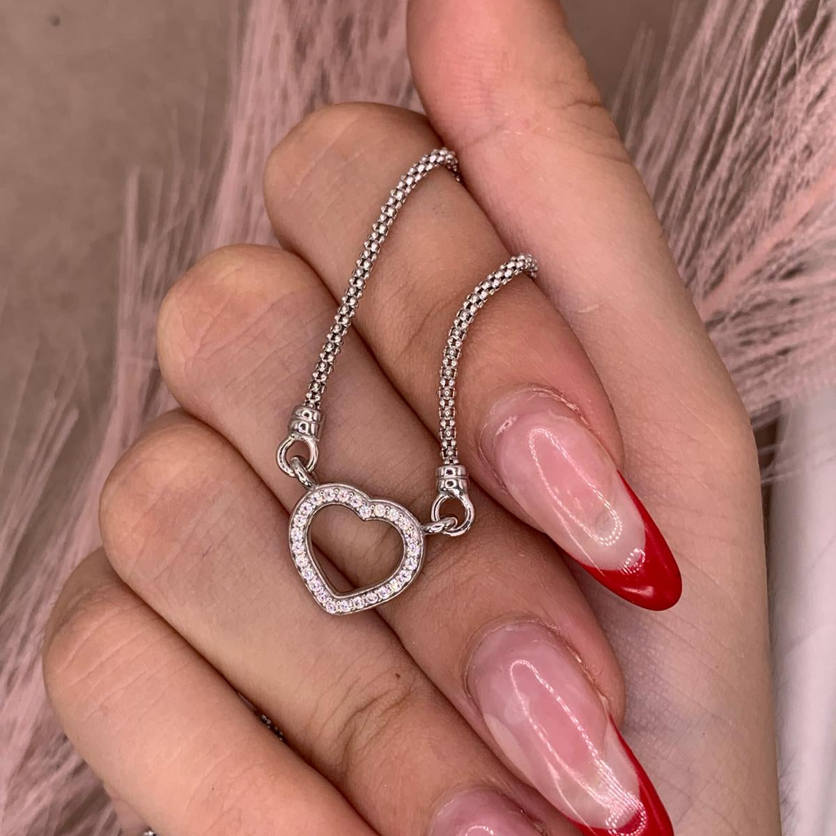 Collana cuore filo doppio