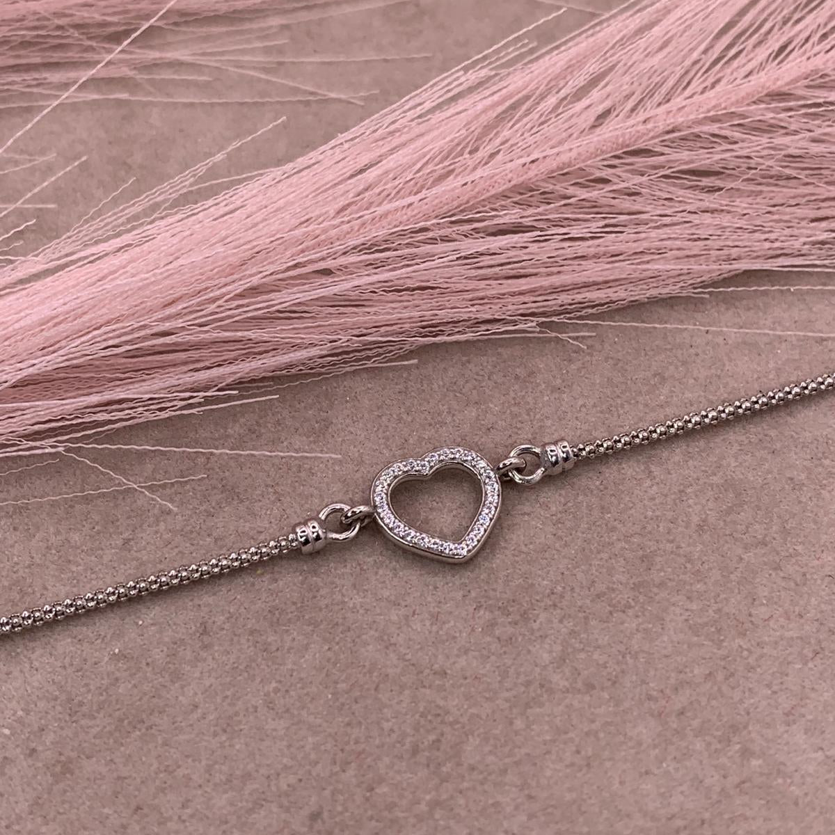 Bracciale cuore filo doppio