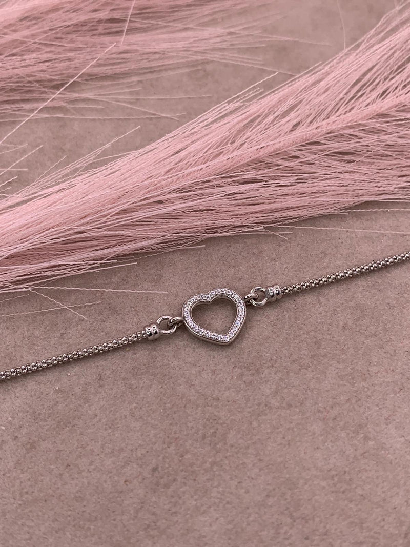 Bracciale cuore filo doppio
