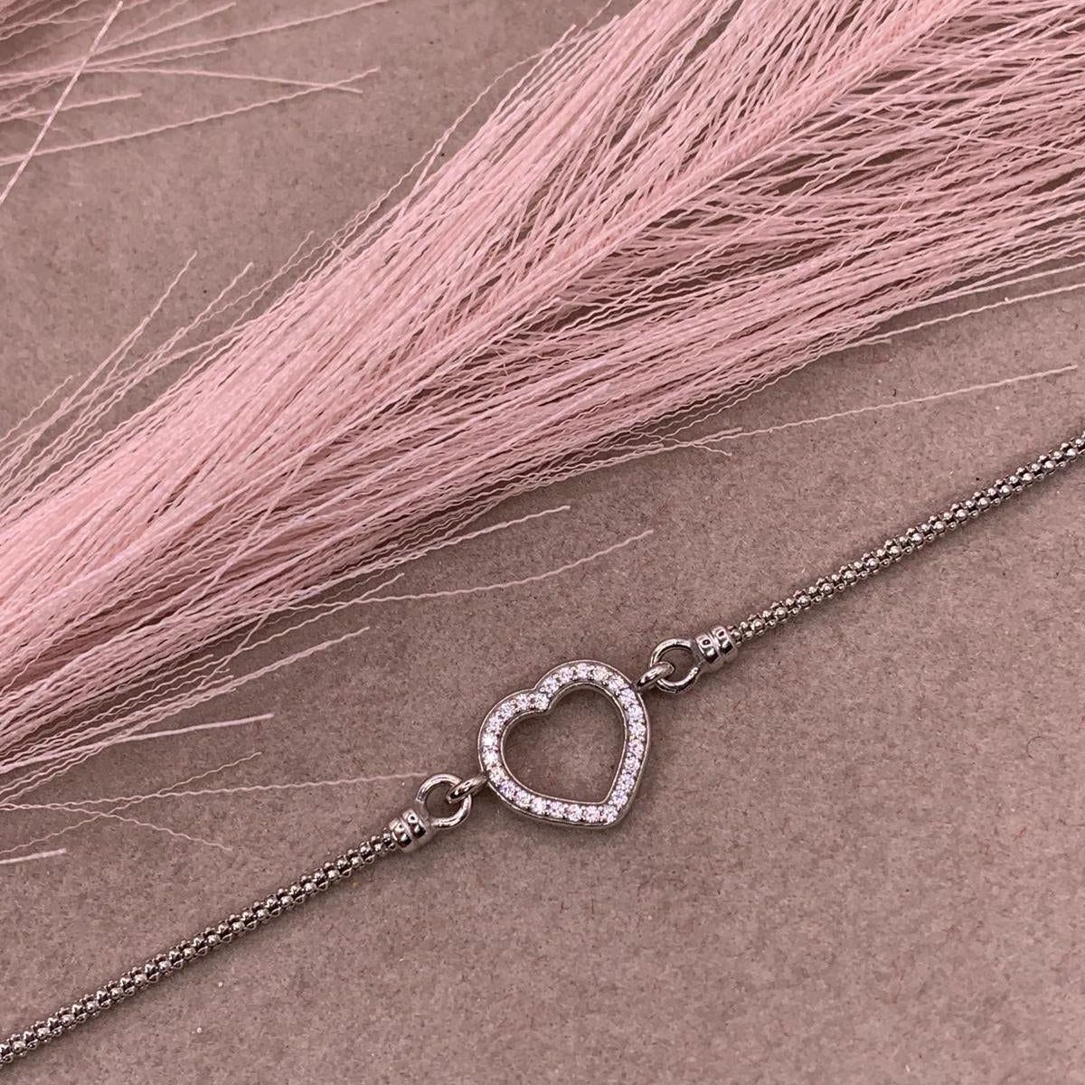 Bracciale cuore filo doppio