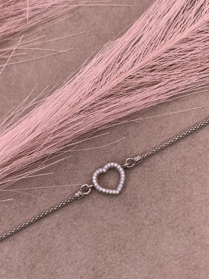 Bracciale cuore filo doppio