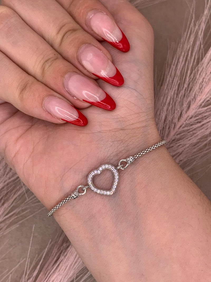 Bracciale cuore filo doppio
