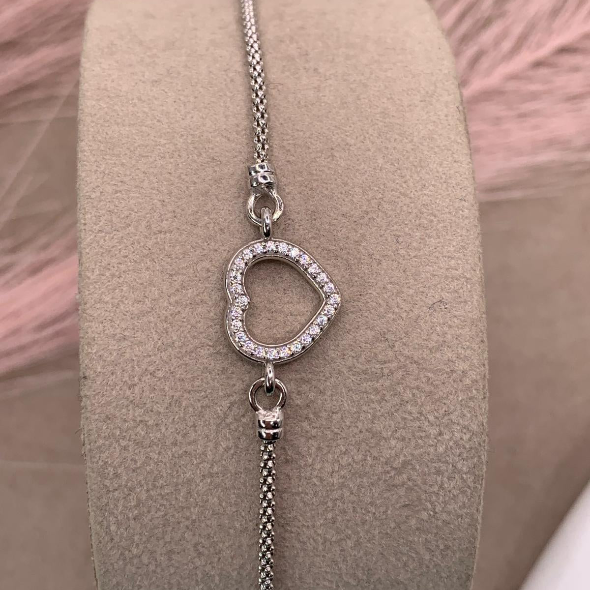 Bracciale cuore filo doppio