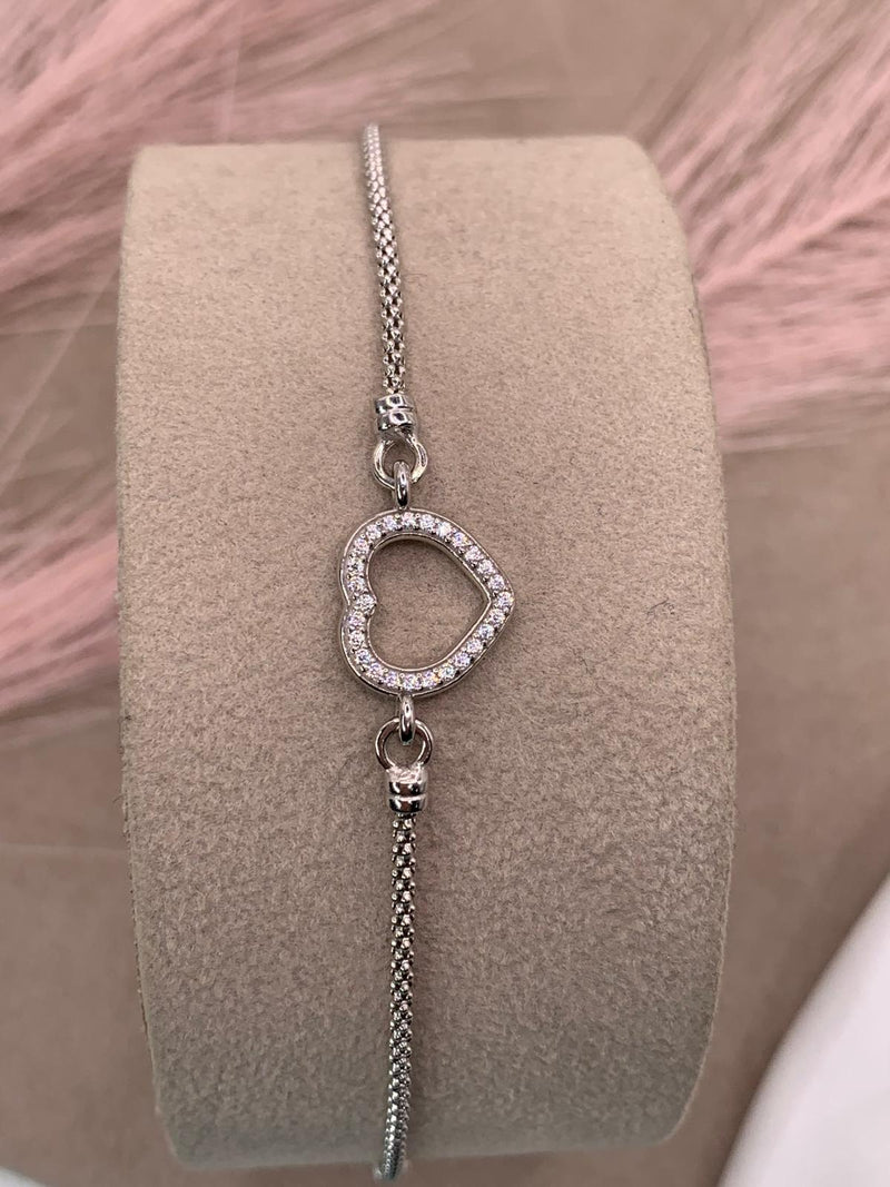 Bracciale cuore filo doppio