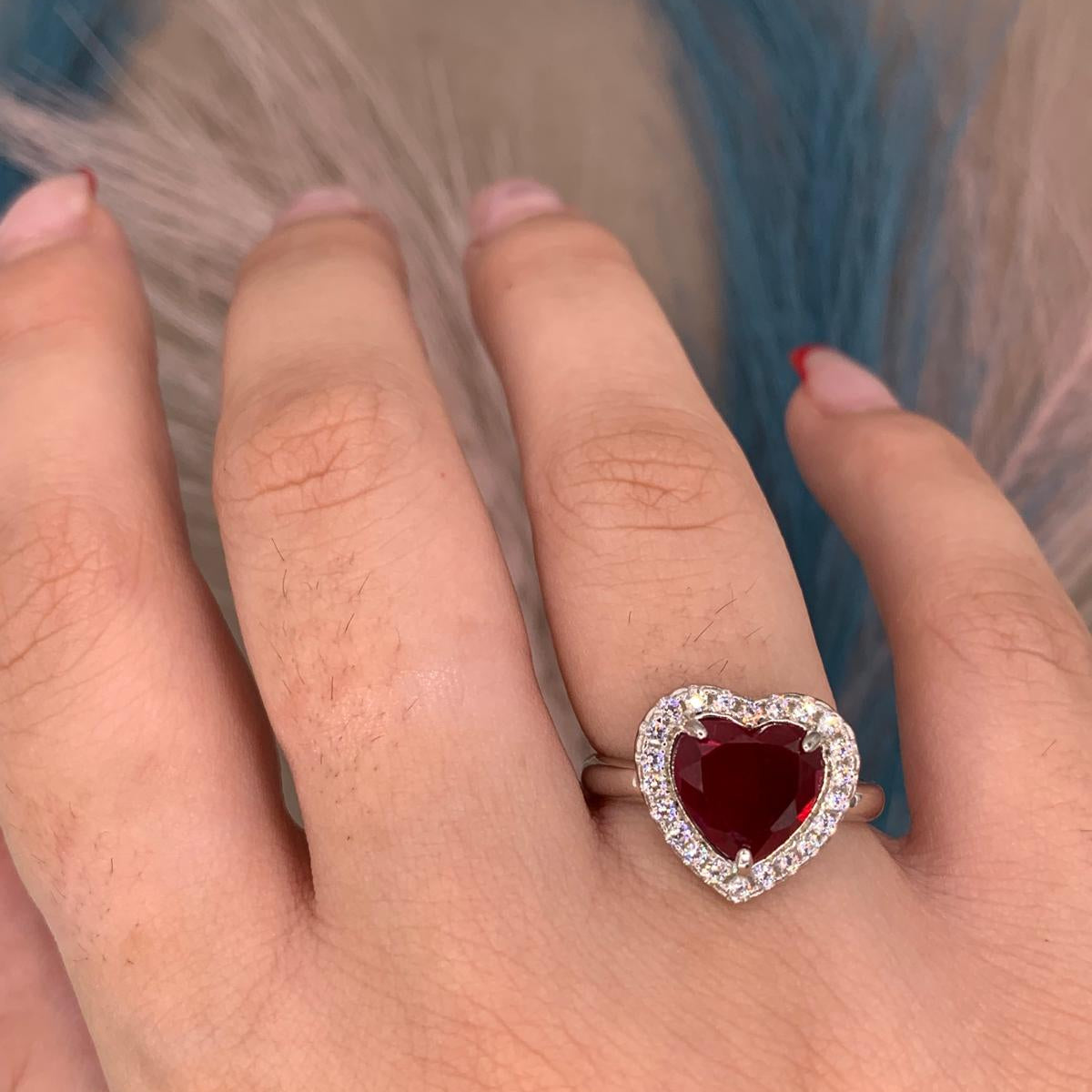 Anello red heart