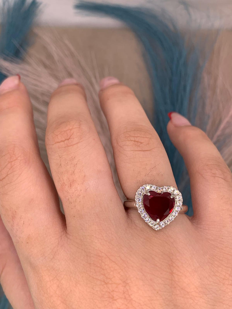 Anello red heart