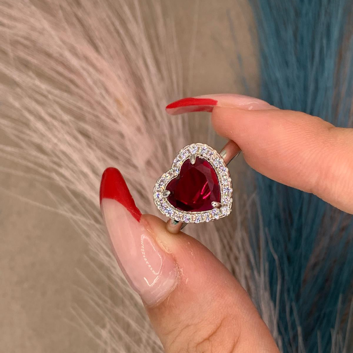Anello red heart