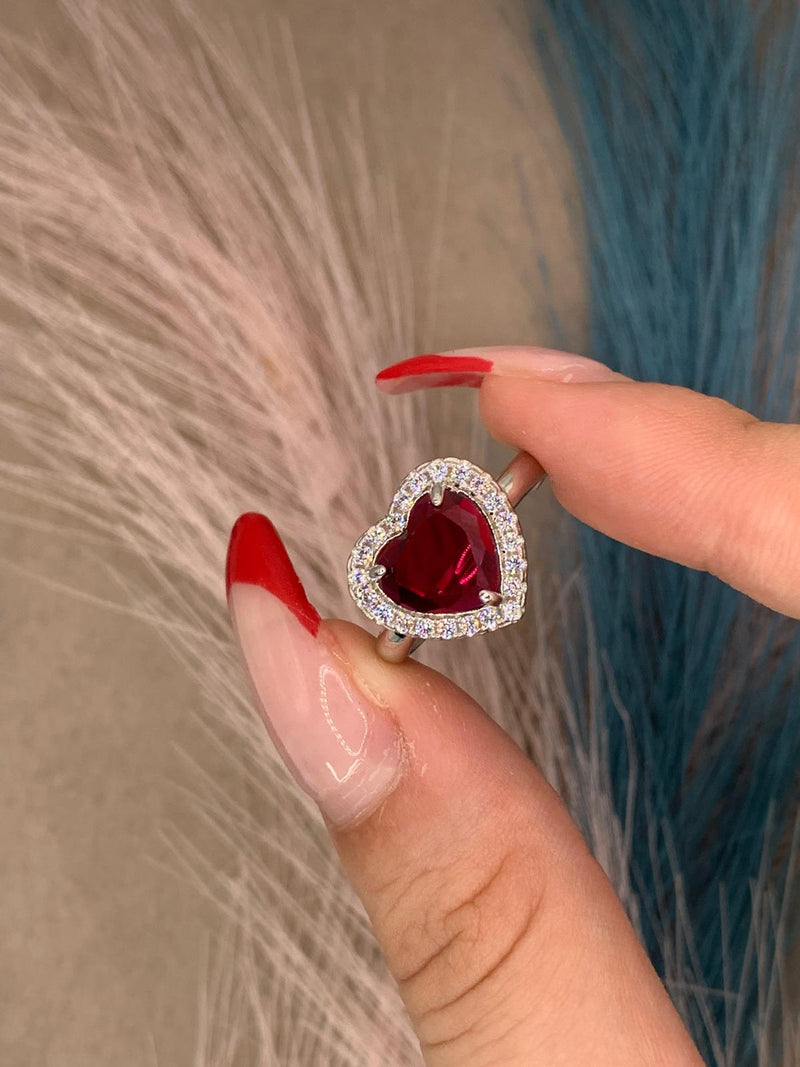 Anello red heart