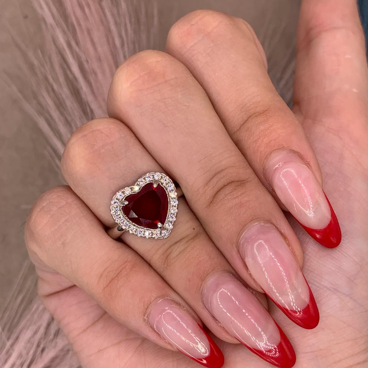 Anello red heart