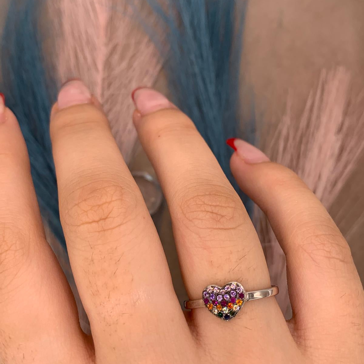 Anello heart multicolor