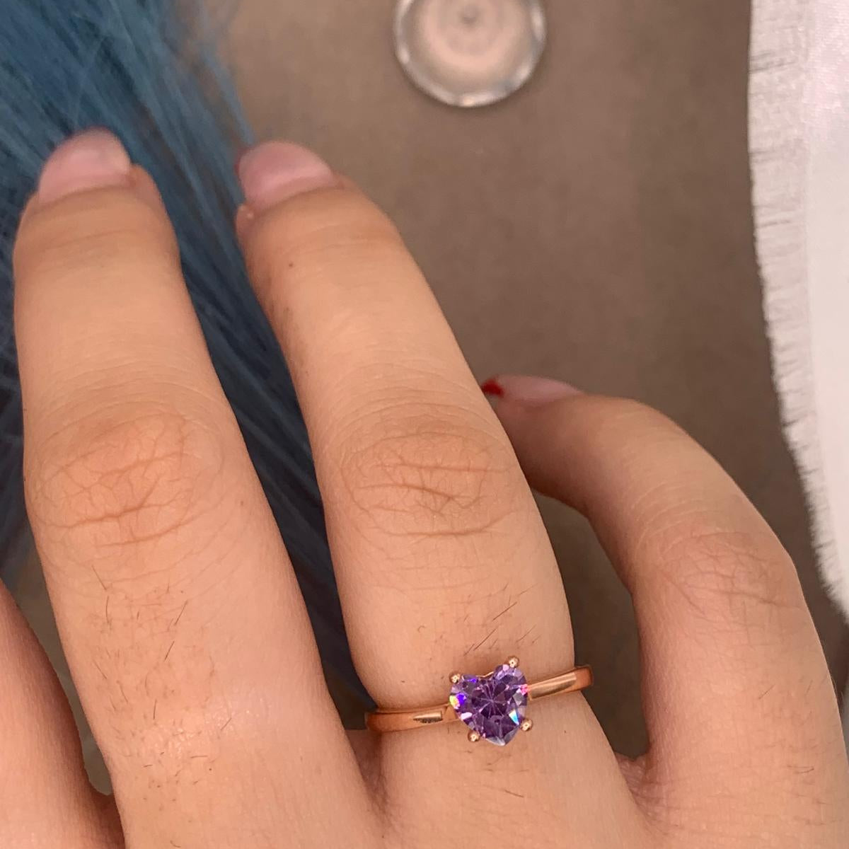 Anello pietra viola