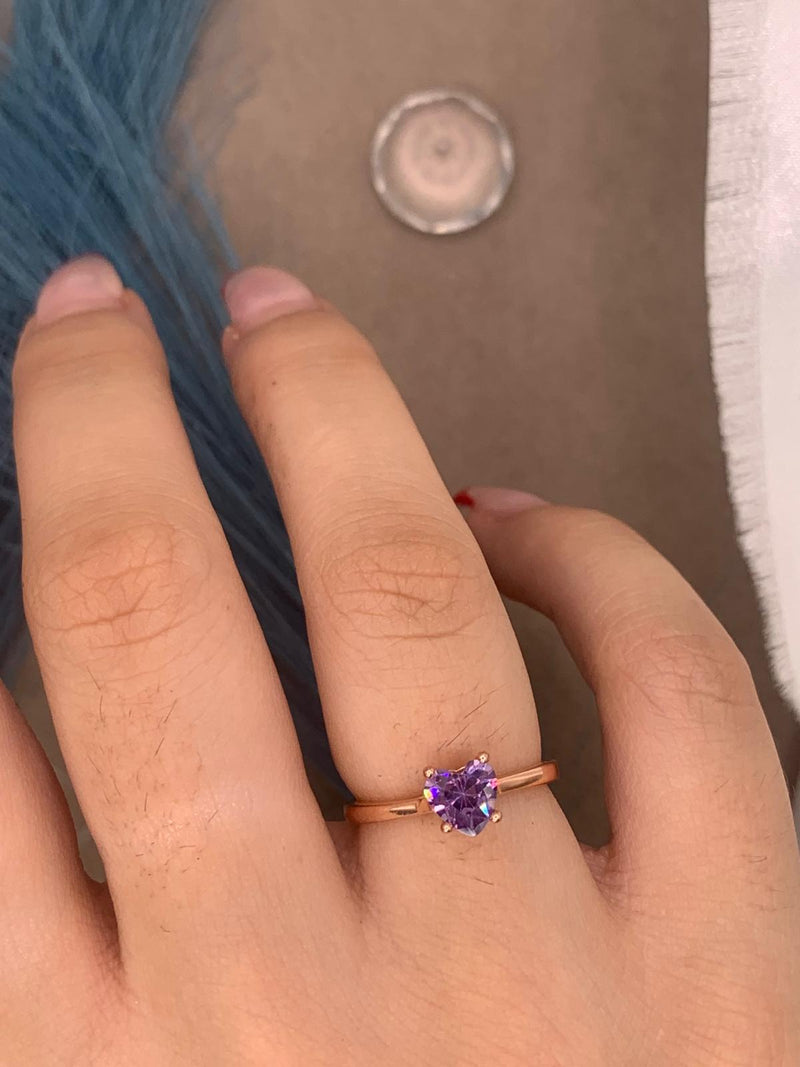 Anello pietra viola
