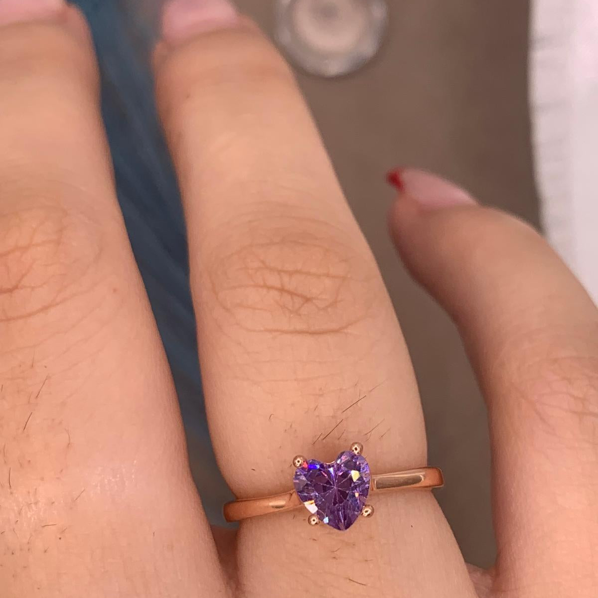 Anello pietra viola