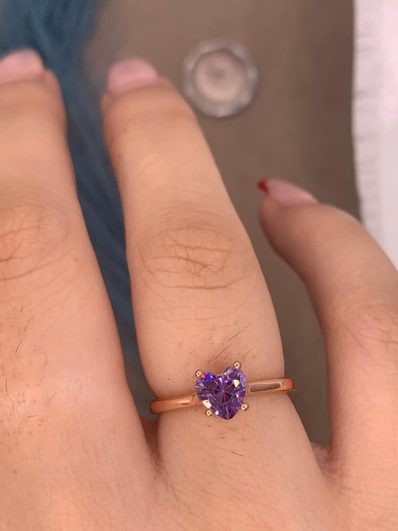 Anello pietra viola