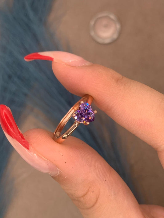 Anello pietra viola