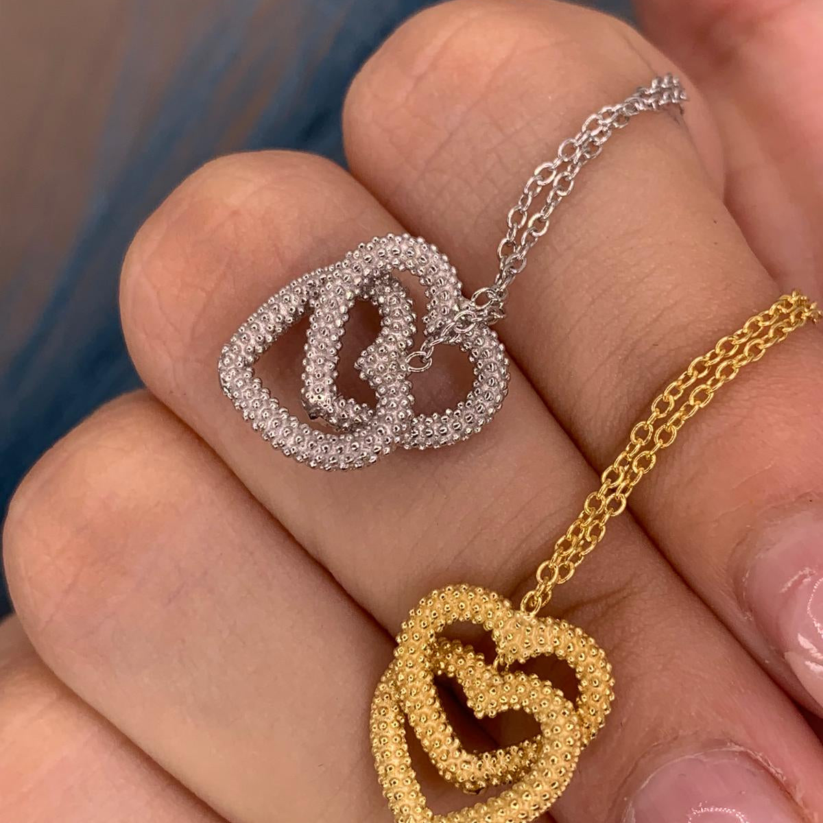 Collana intreccio heart