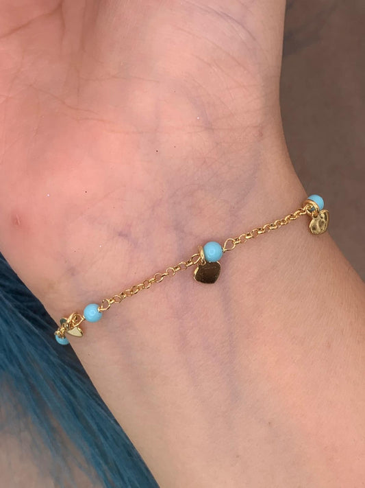Bracciale cuore azzurro