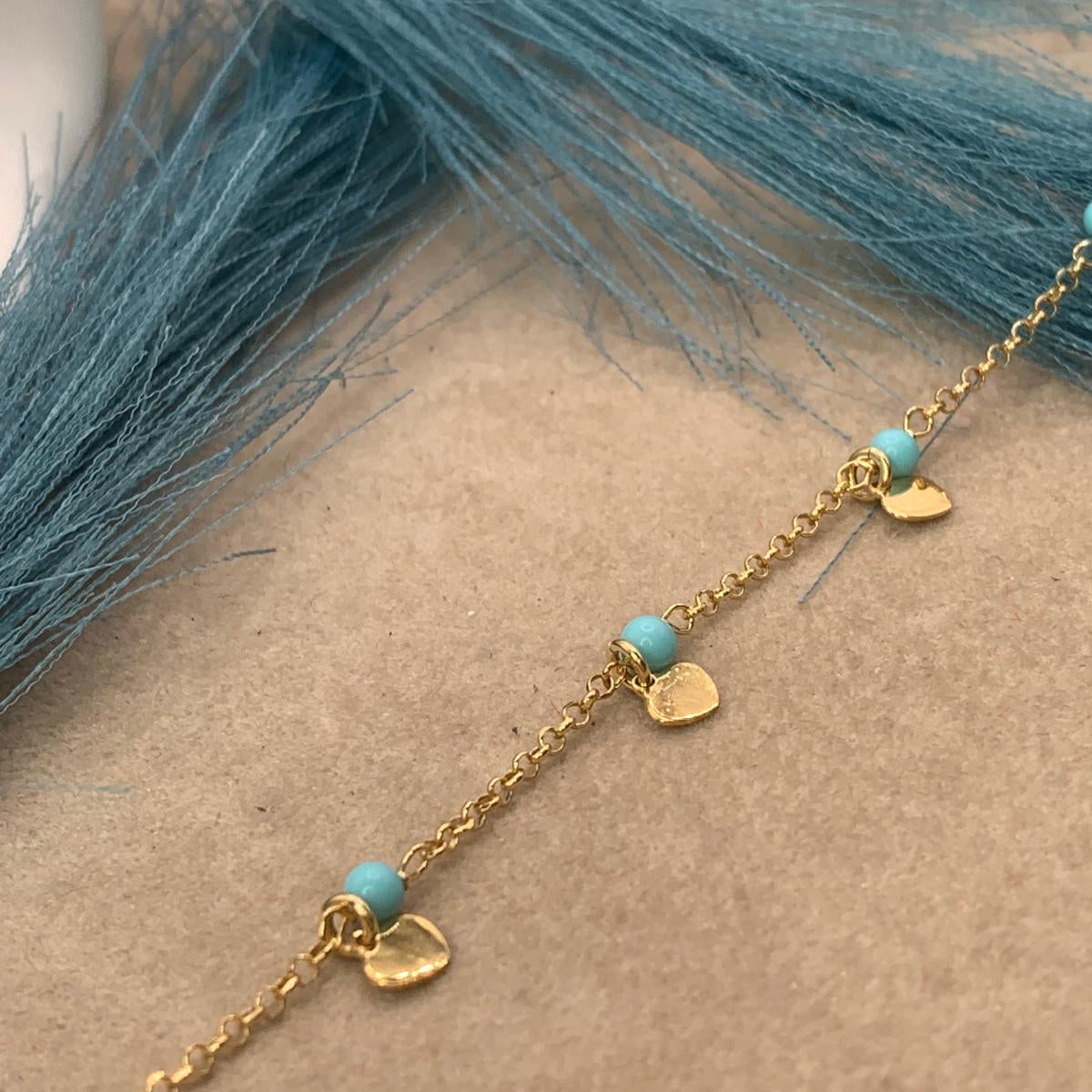 Bracciale cuore azzurro