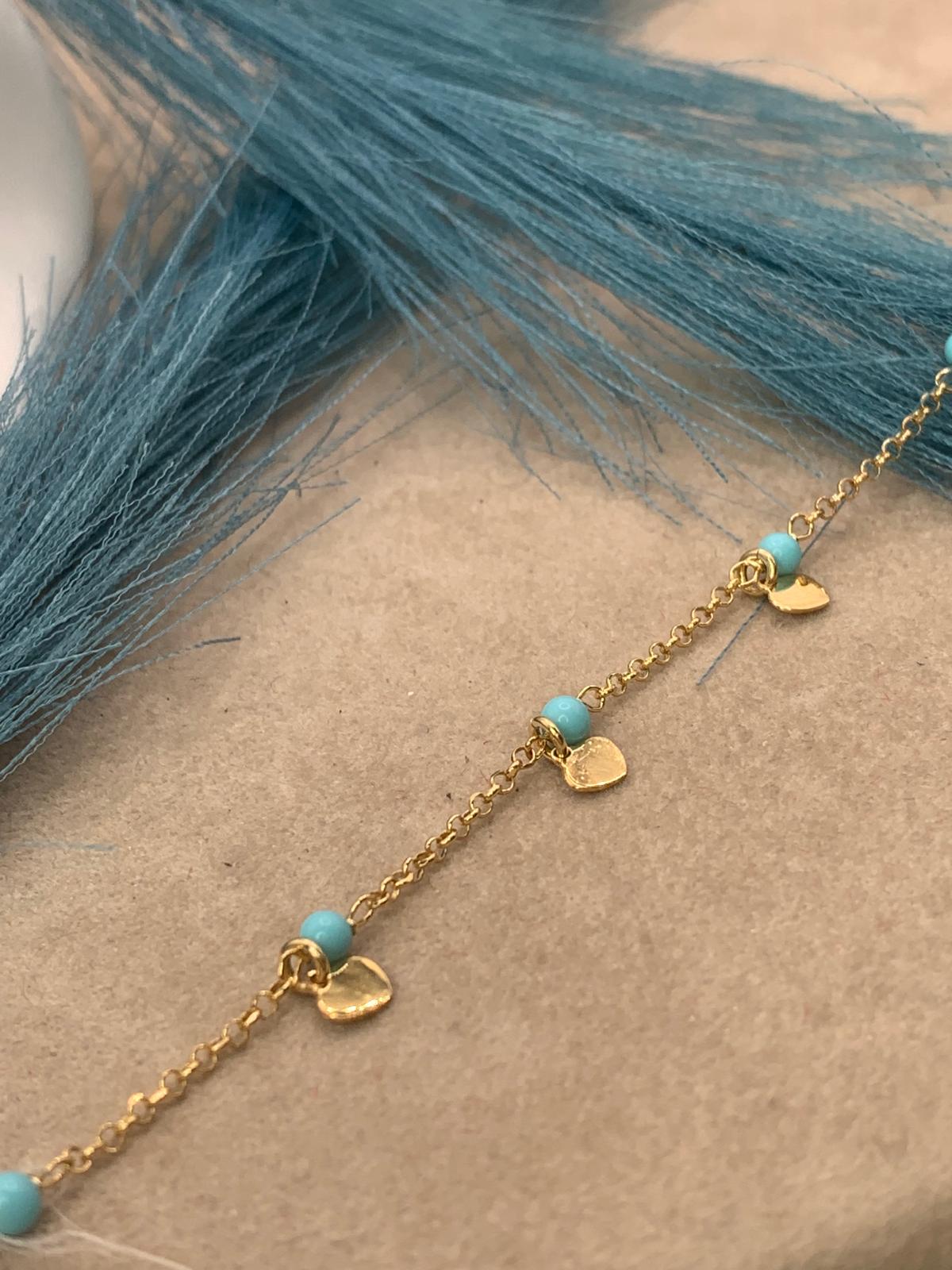 Bracciale cuore azzurro