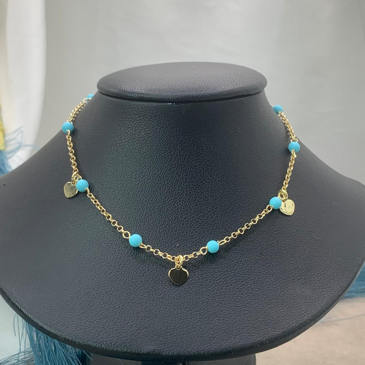Collana cuore azzurro
