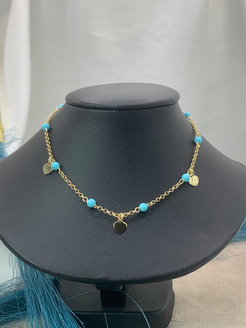 Collana cuore azzurro