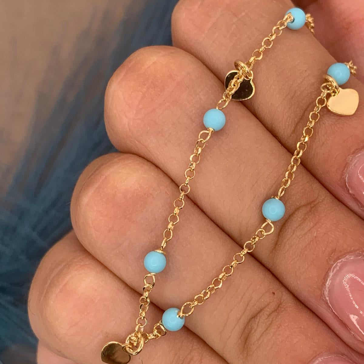 Collana cuore azzurro