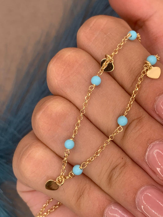 Collana cuore azzurro