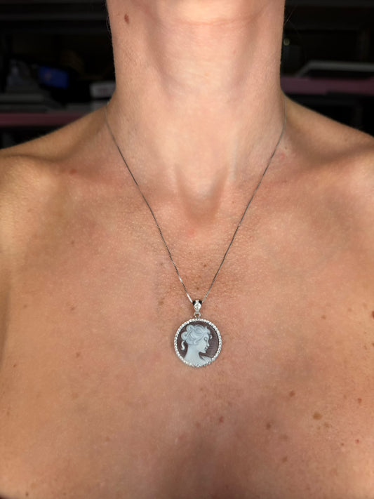 Collana cameo medaglia