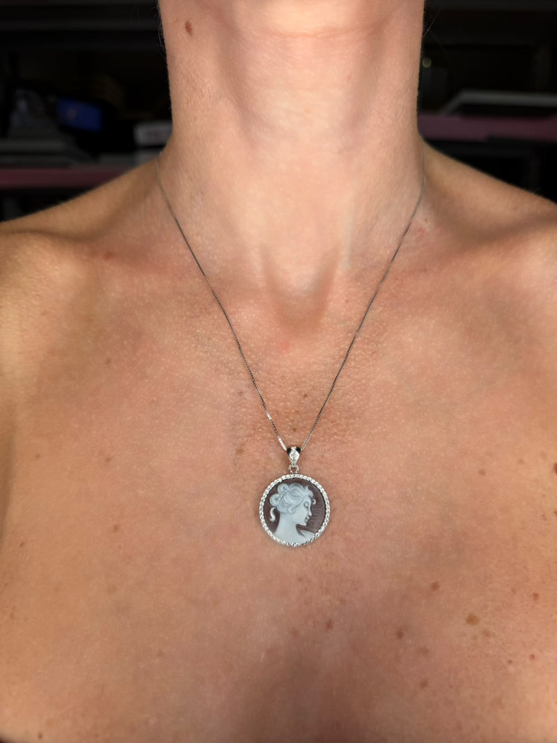 Collana cameo medaglia
