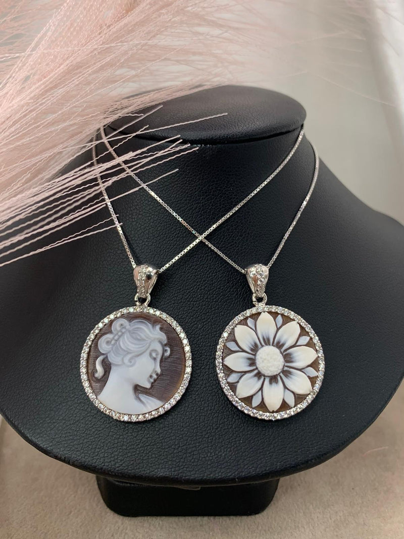Collana cameo medaglia