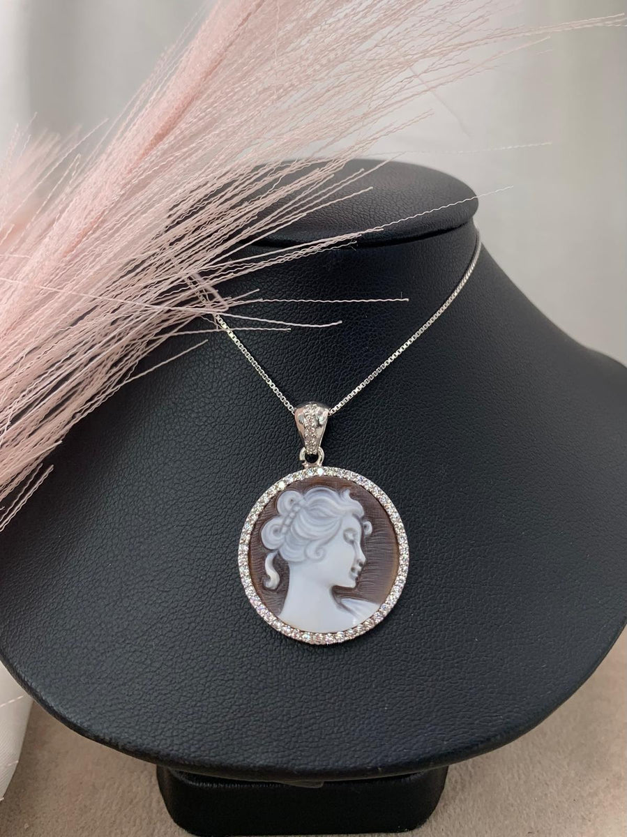 Collana cameo medaglia