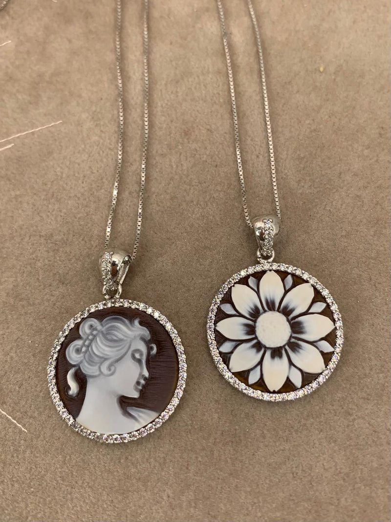 Collana cameo medaglia