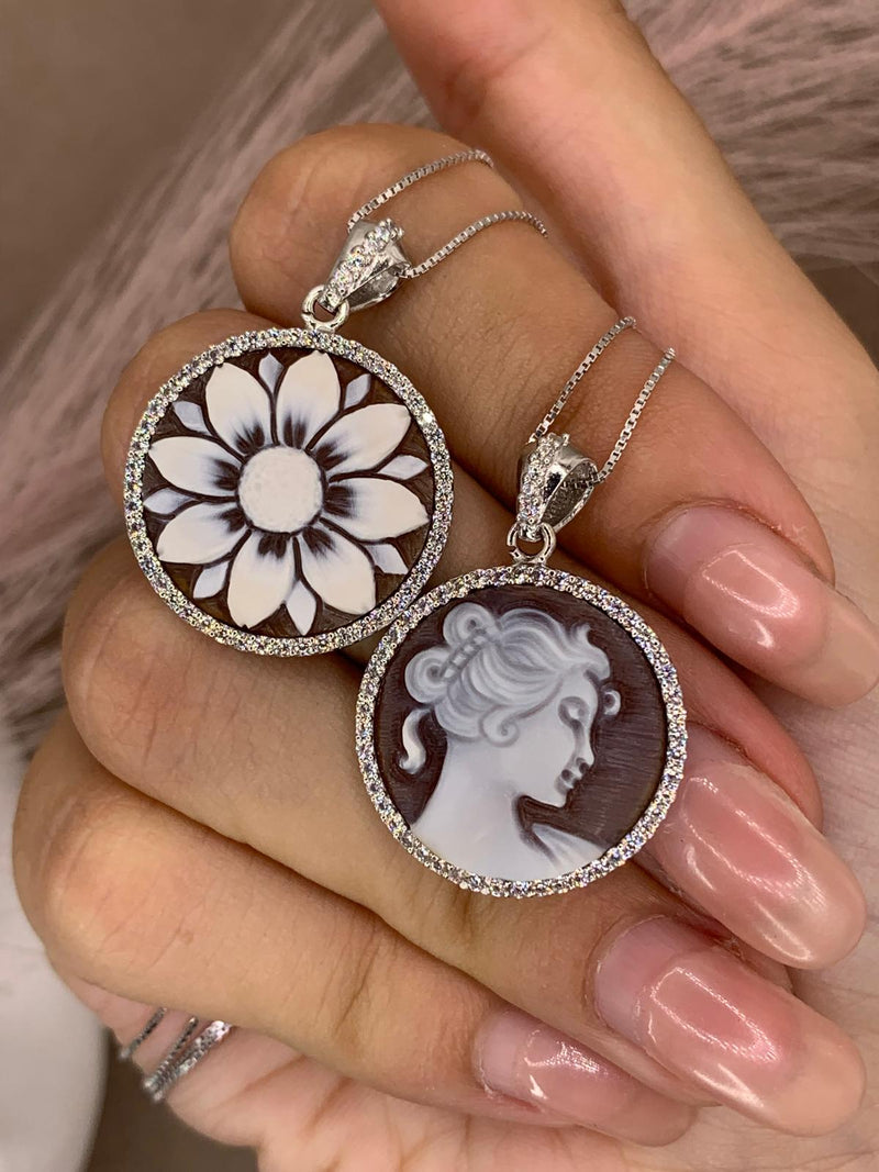 Collana cameo medaglia