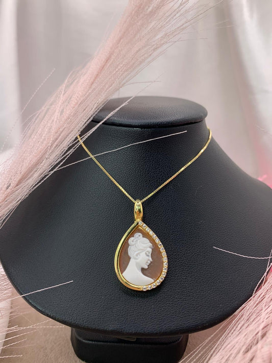 Collana cameo goccia