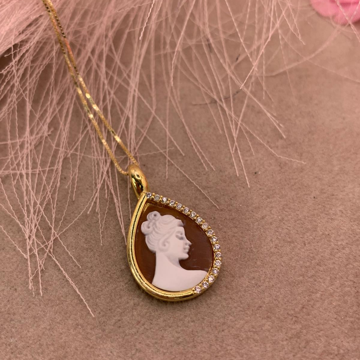 Collana cameo goccia