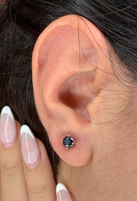 Orecchini m Black 5 mm