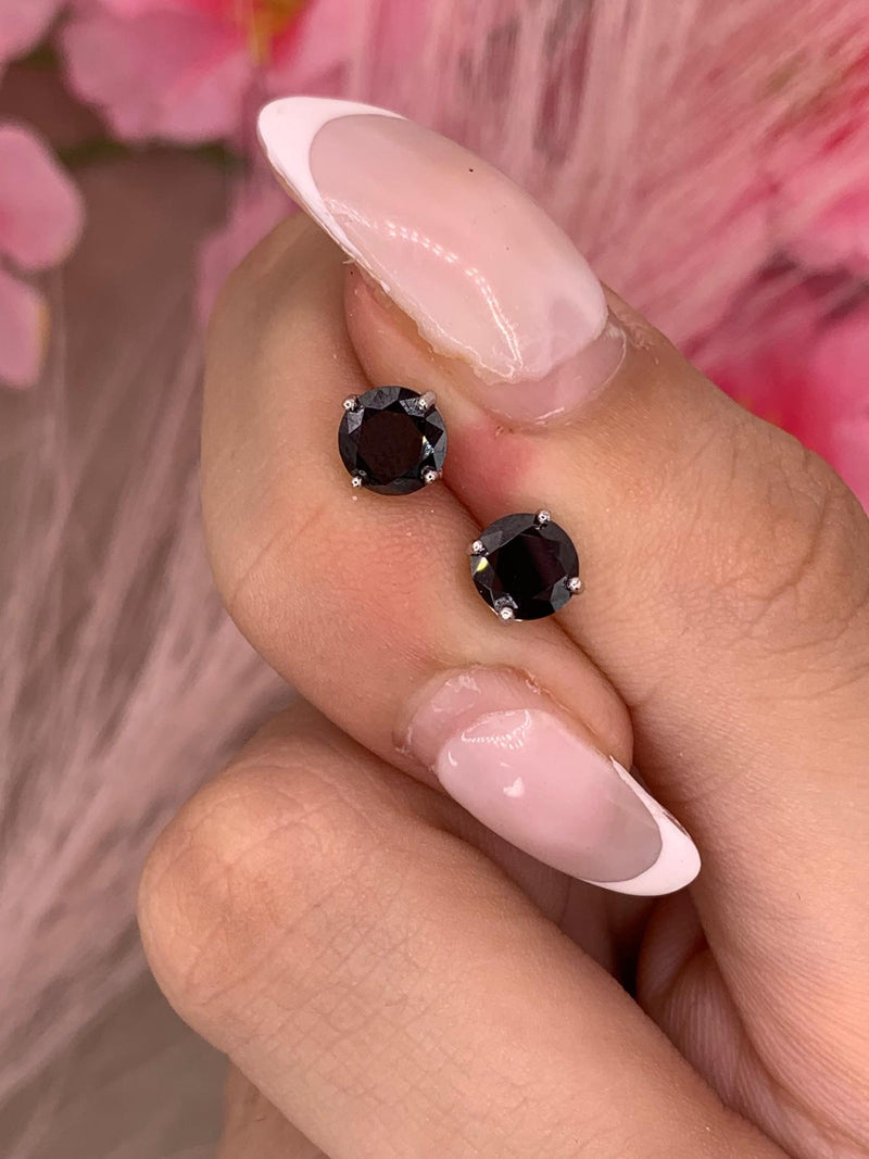 Orecchini m Black 6 mm