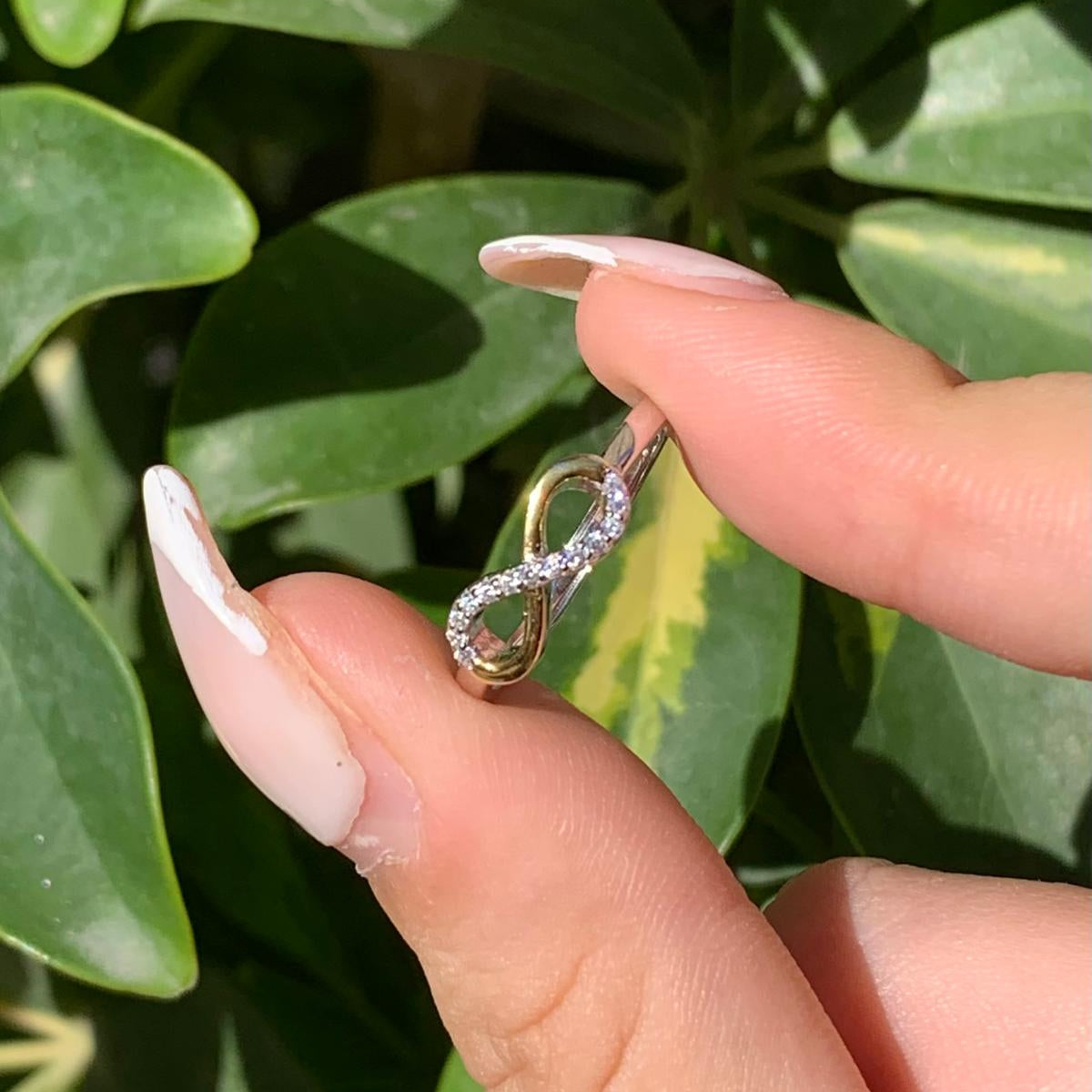 Anello infinity bicolore