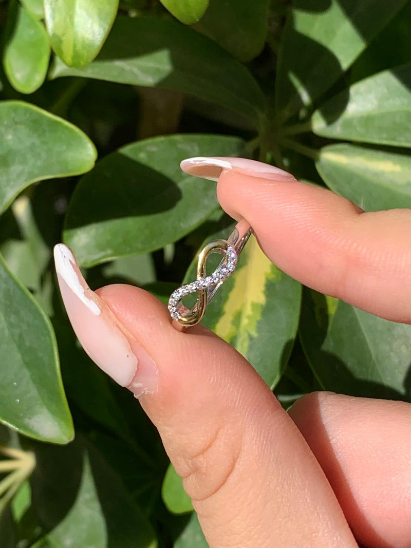 Anello infinity bicolore